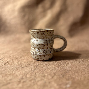 Handmade Angled Espresso Ceramic Mug in White