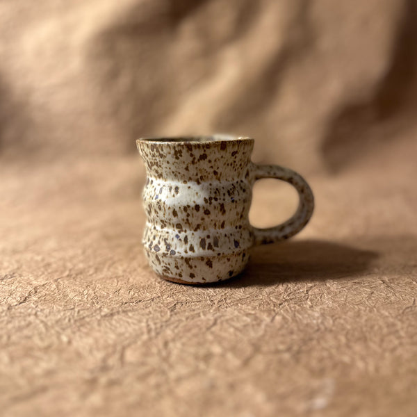 Handmade Angled Espresso Ceramic Mug in White
