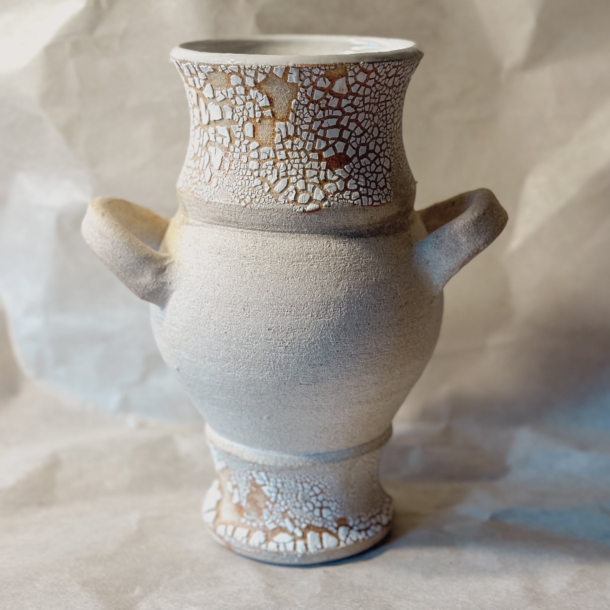 Crackle Grecian Vase