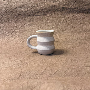 Angled Espresso Ceramic Mug in White