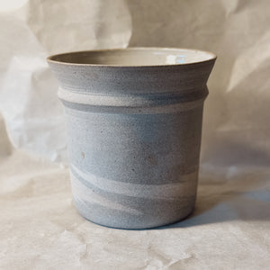 Marbled Gray and White Kitchen Crock