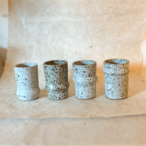 speckled handmade ceramic tumbler set