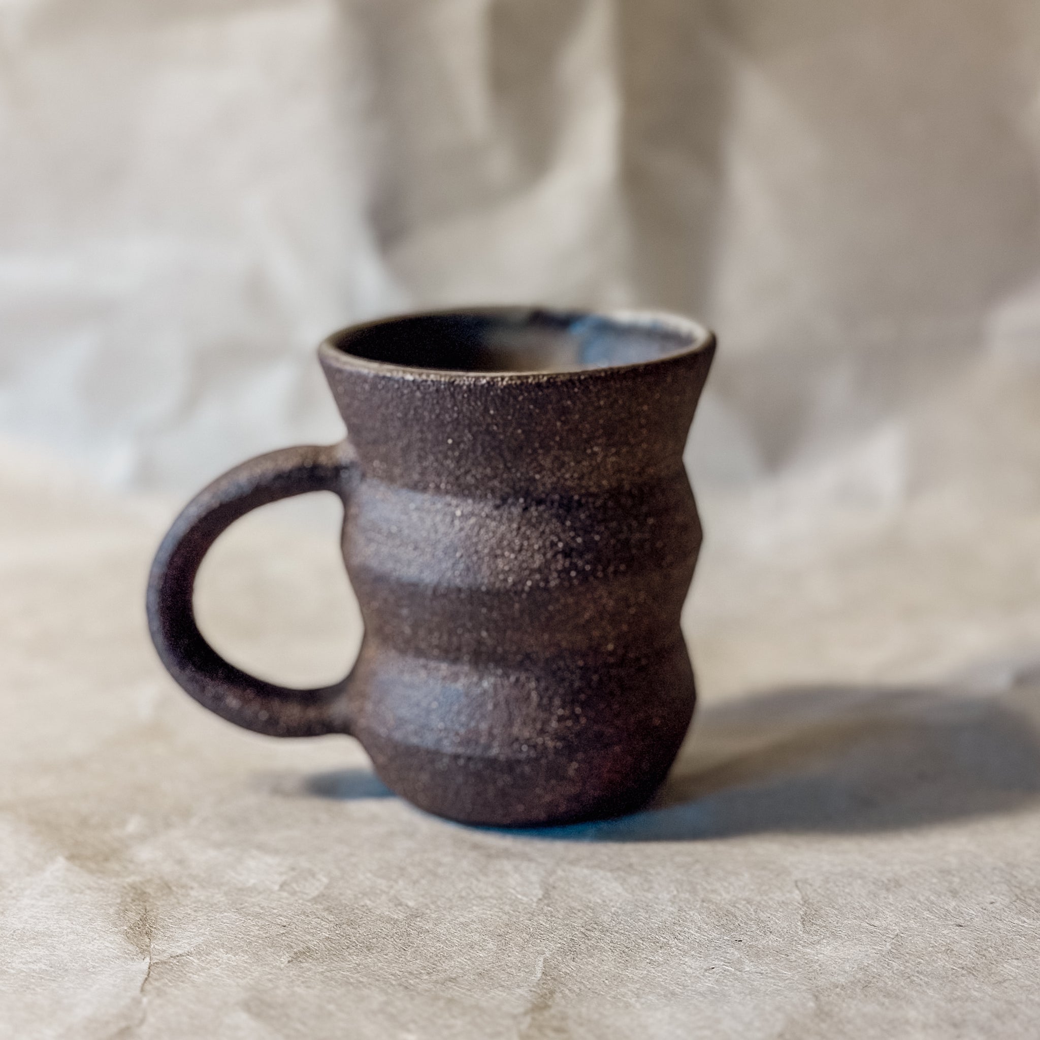 Handmade Ceramic Angled Cappuccino Mug