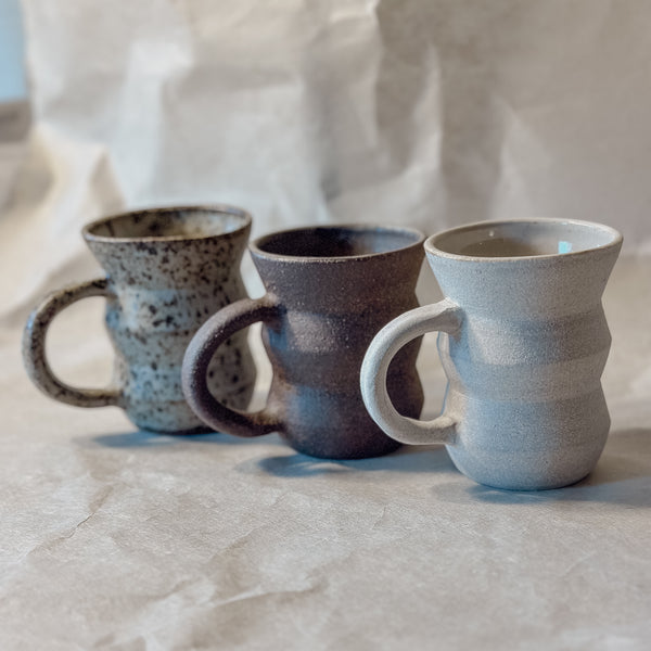 Handmade Ceramic Angled Cappuccino Mug