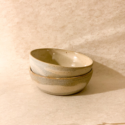 grey and white soupl bowl. handmade ceramic bowl .