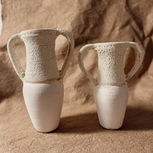 white lava vase no.8