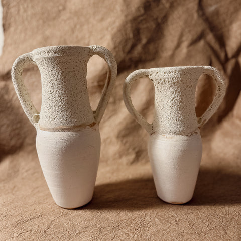 white lava vase no.8