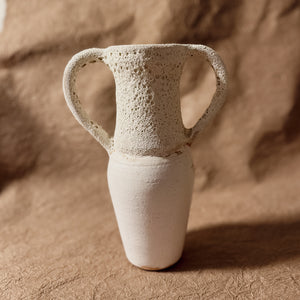 white lava vase no.8