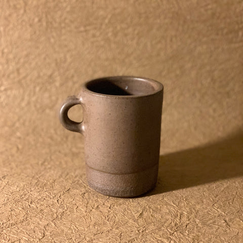 matte brown tall mug. handmade. 