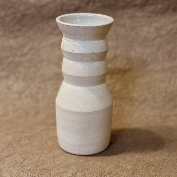 Vase No. 1-Handmade Angled Ceramic Vase in White