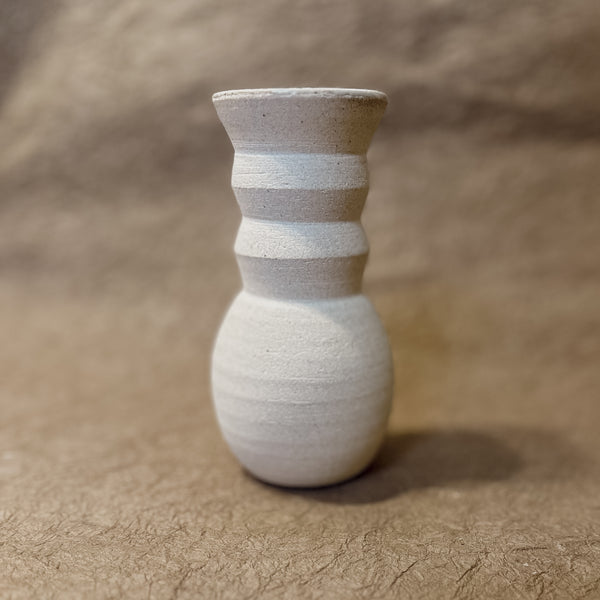 Vase No. 3-Handmade Angled Ceramic Vase in White