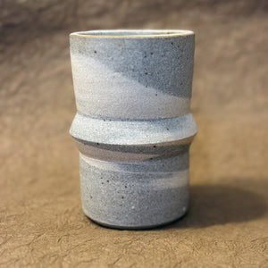 Saturn Ceramic Tumblers in Marbled Grey and White