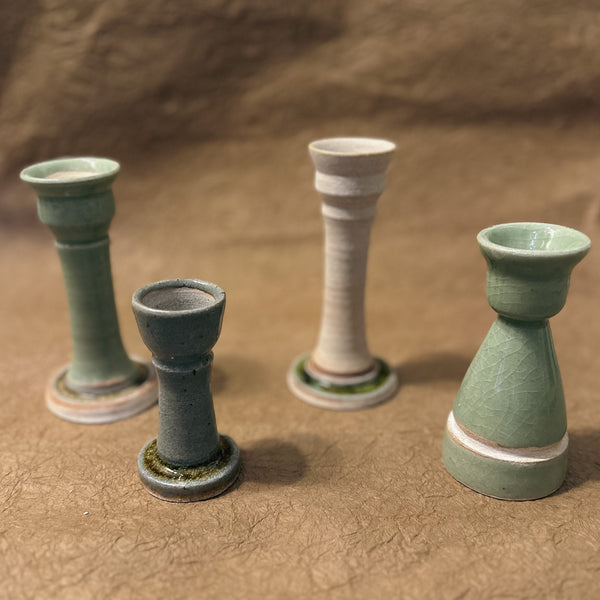 Seaglass Candlesticks Holders